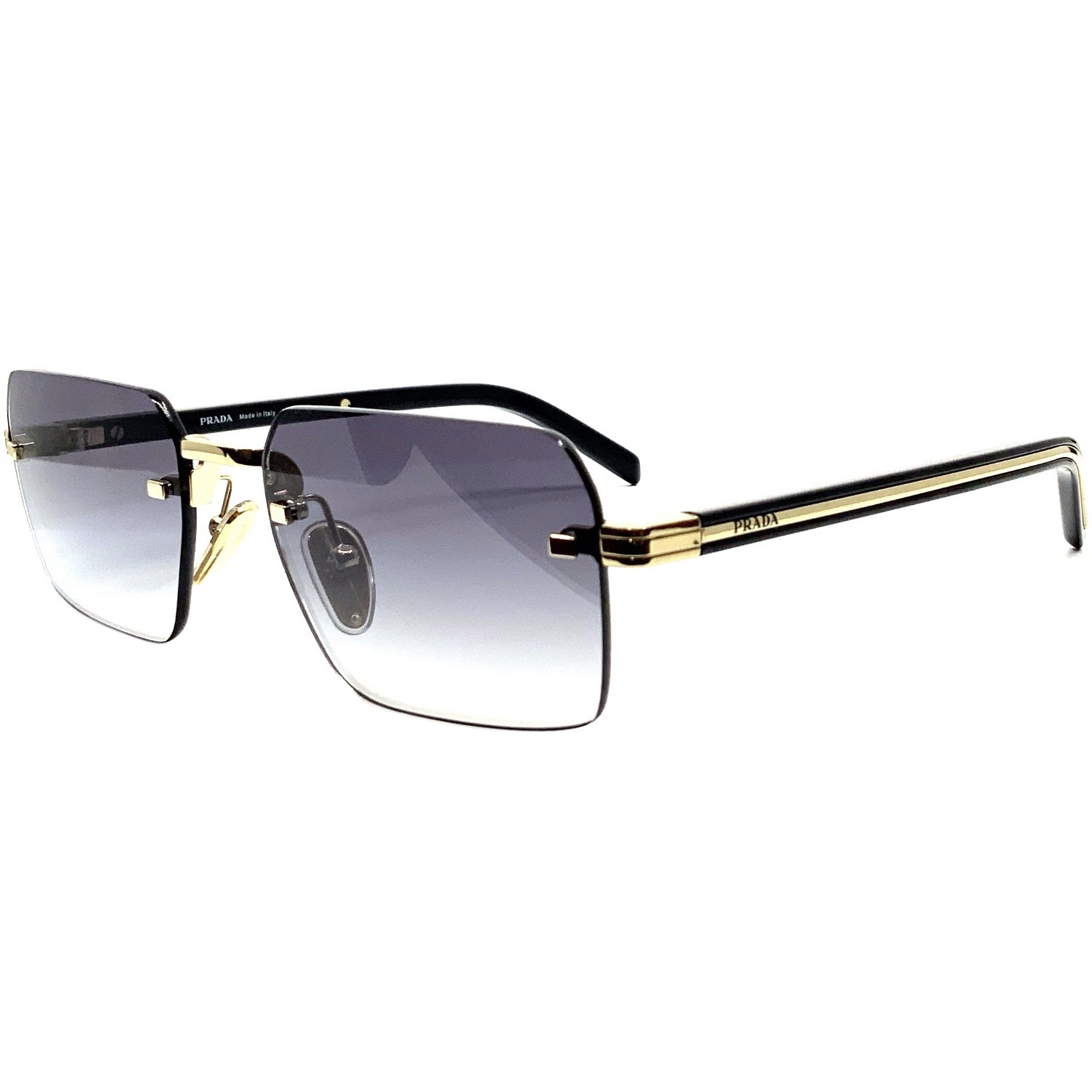 PRADA SPR D55S ZVN60W Pale Gold/Blue mirror silver 55